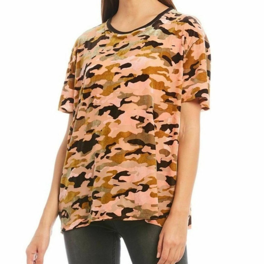 NEW! Free People Teddy Velvet Burnout Tee - Picture 3 of 7